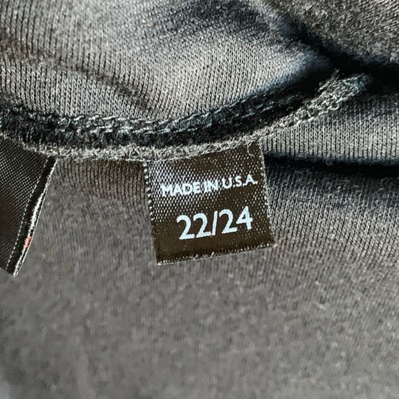 Avenue Stretch Black Knee Length Fold Over Flare Skirt Size 22/24 - Picture 8 of 9